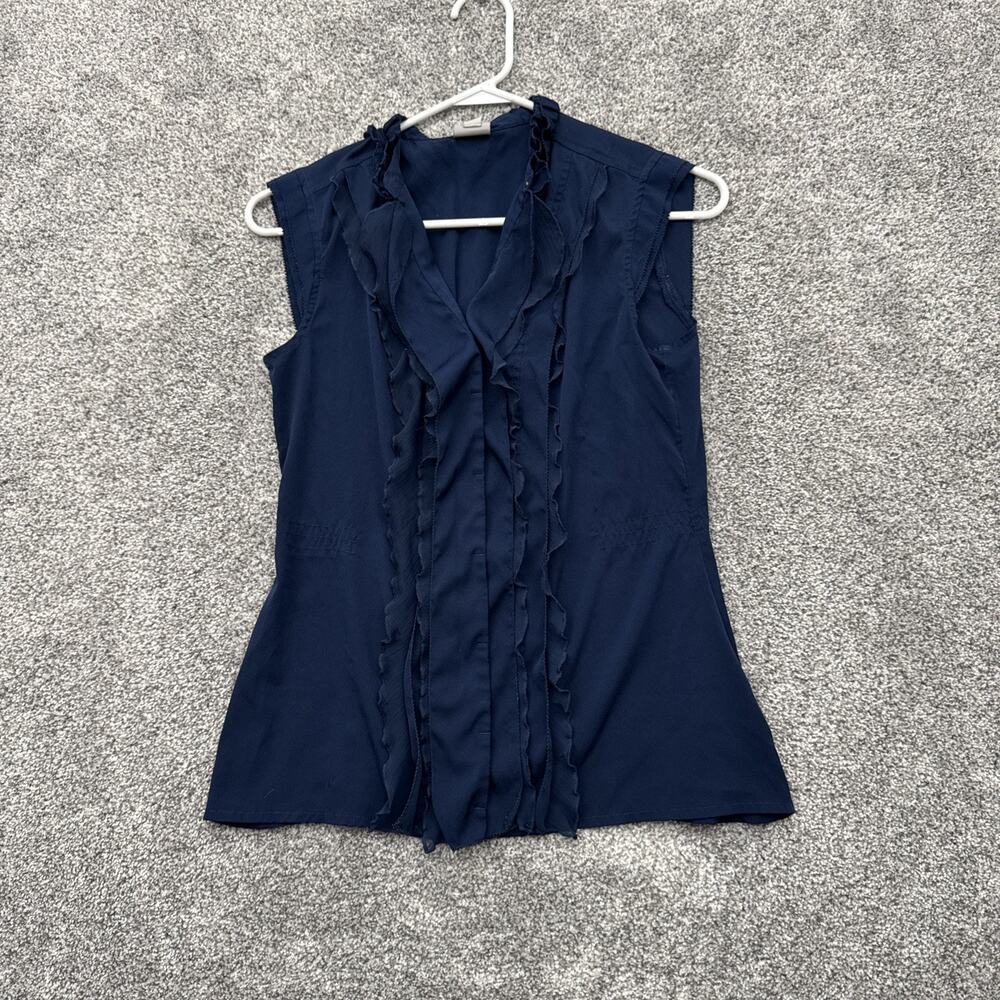 Converse Blouse Womens Small Ruffled Office Chic Preppy Y2K Inspired Button Up